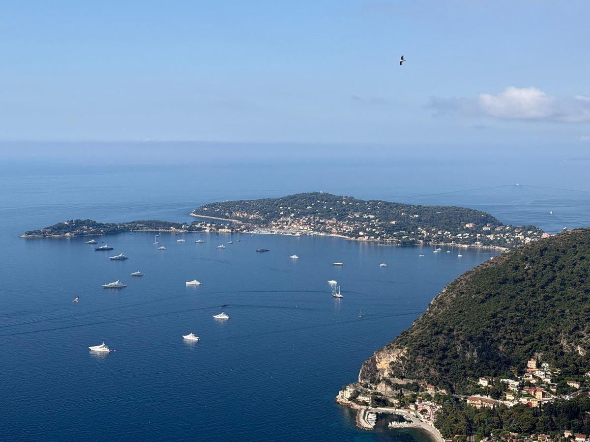 Vue sur le Cap Ferrat et la Méditerranée depuis un point de vue en hauteur